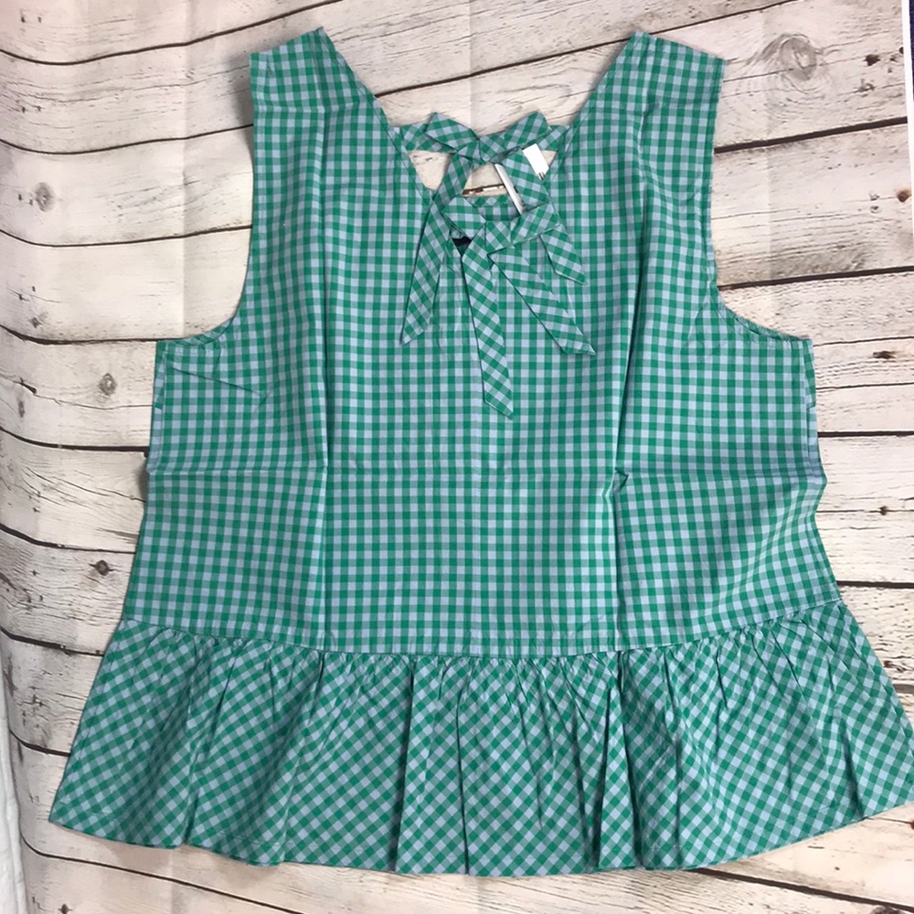 🎉J. Crew🎉Printed Double Bow Back Peplum Top🎉
